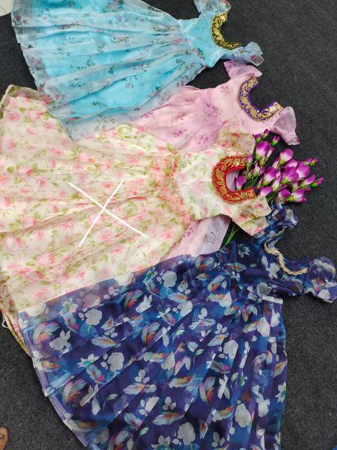 NEW LAUNCING KIDS GOWN organza Kids clothing wholesale market in Mumbai